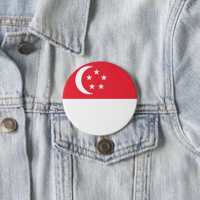 Singapore flagga knapp (In Situ)
