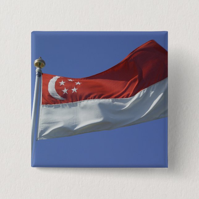 Singapore flagga knapp (Framsida)