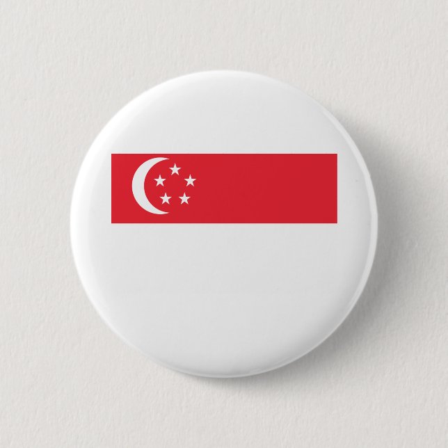 Singapore Flagga Knapp (Framsida)