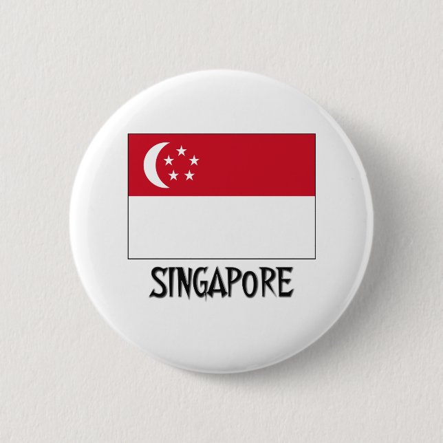 Singapore flagga knapp (Framsida)