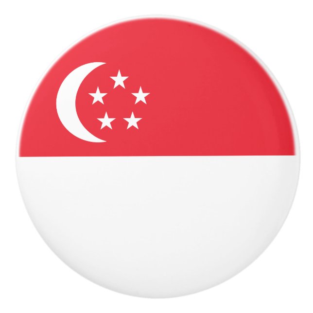 Singapore flagga knopp (Framsidan)