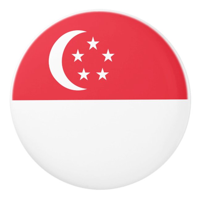 Singapore flagga knopp (Framsidan)