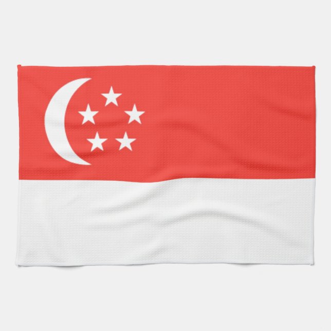 Singapore Flagga Kökshandduk (Horisontell)