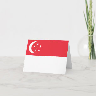 Singapore Flagga Kort