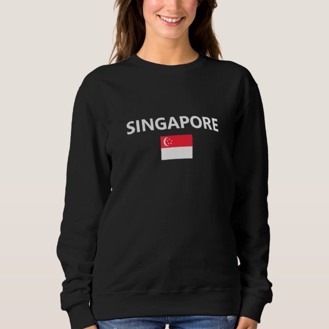 Singapore Flagga Land T Shirt (Framsida)