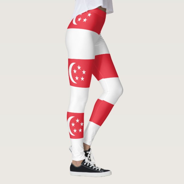 Singapore flagga leggings (Höger)