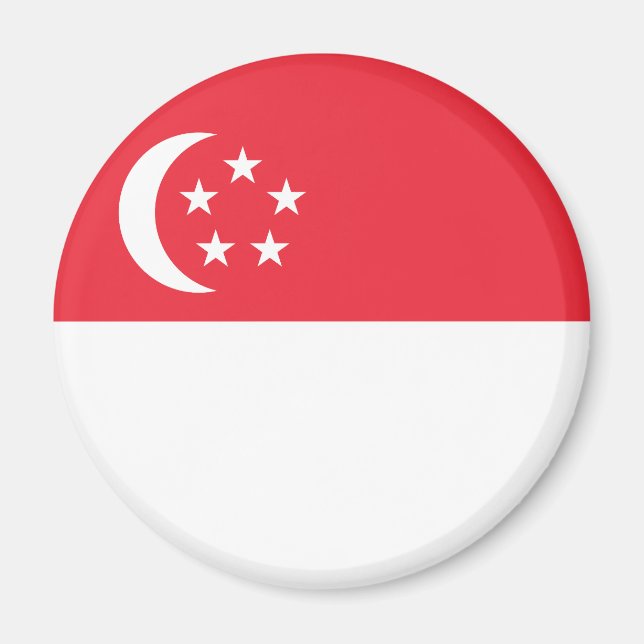 Singapore flagga magnet (Framsidan)