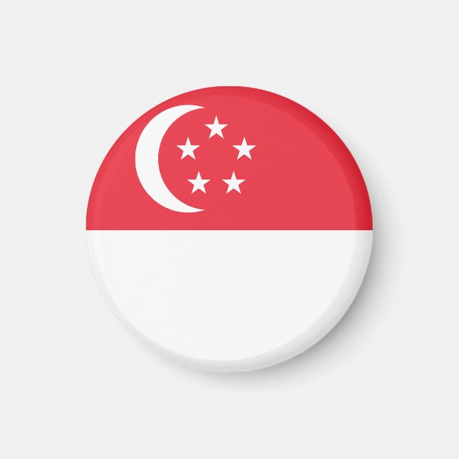 Singapore flagga magnet (Framsidan)