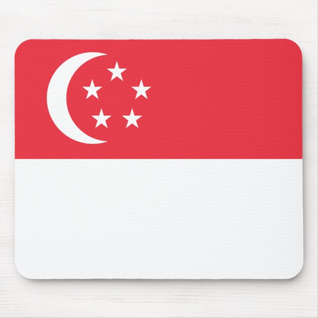 Singapore Flagga Magnet Musmatta (Framsidan)
