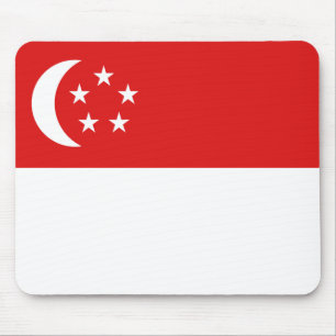 Singapore Flagga Mousepad Musmatta