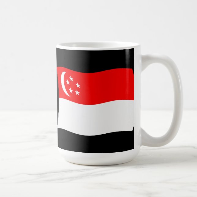 Singapore Flagga Mugg (Höger)