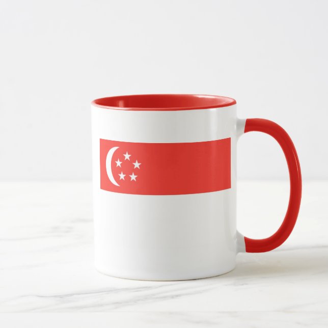 Singapore Flagga Mugg (Höger)