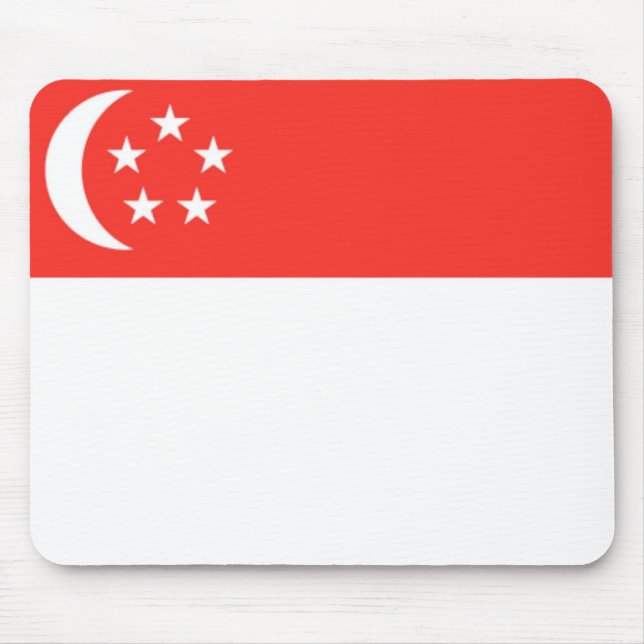 Singapore Flagga Musmatta (Framsidan)