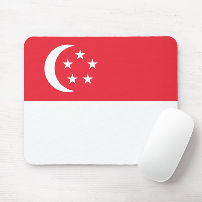 Singapore flagga musmatta (Med mus)
