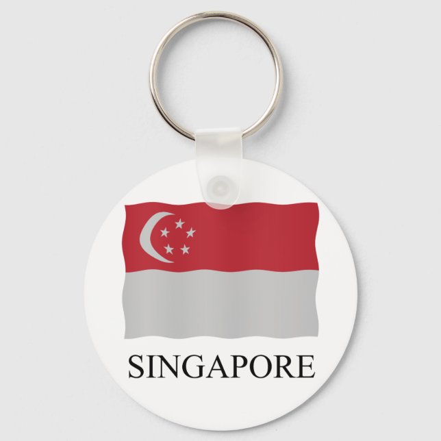 Singapore flagga nyckelring (Framsida)