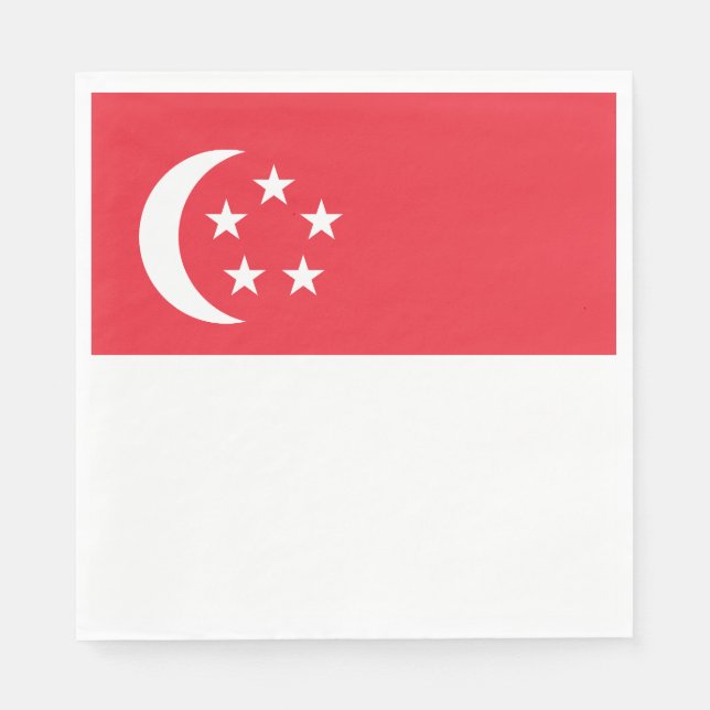 Singapore flagga pappersservett (Framsidan)