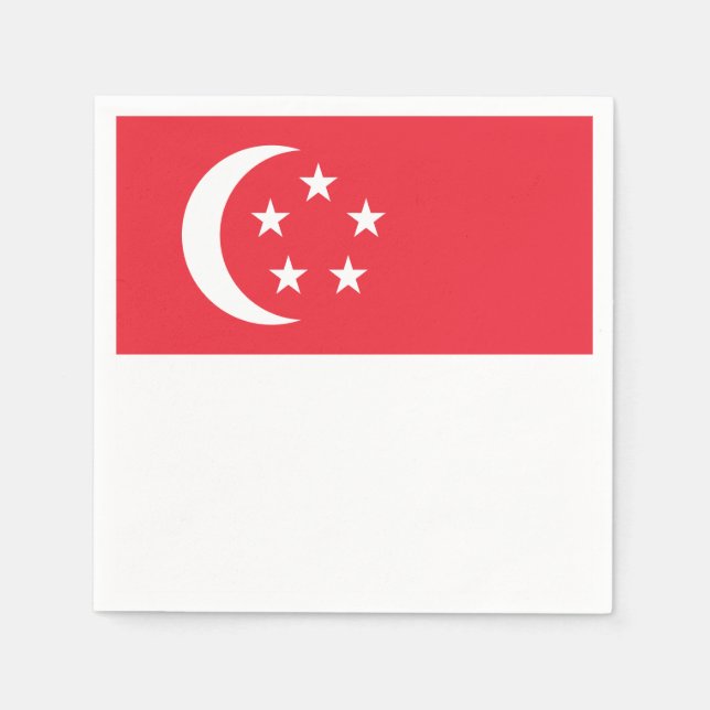 Singapore Flagga Pappersservett (Framsidan)
