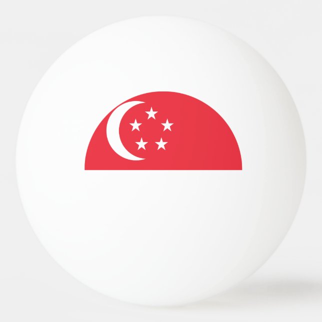 Singapore Flagga Pingisboll (Framsidan)