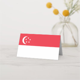 Singapore flagga placeringskort