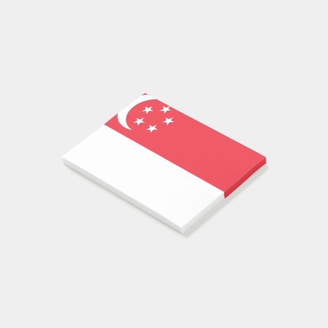 Singapore Flagga Post-it Block (Vinklad)