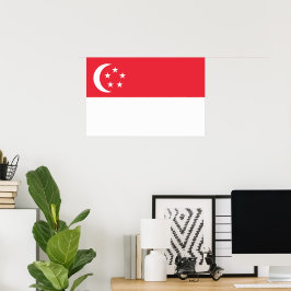 Singapore flagga poster