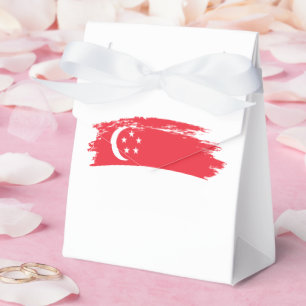 Singapore flagga presentaskar