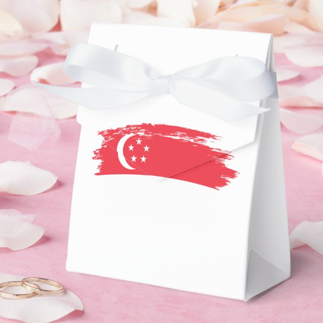 Singapore flagga presentaskar (Bröllop)