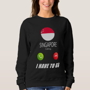 Singapore Flagga Souvenir Singapore Ropar Är Ca T Shirt