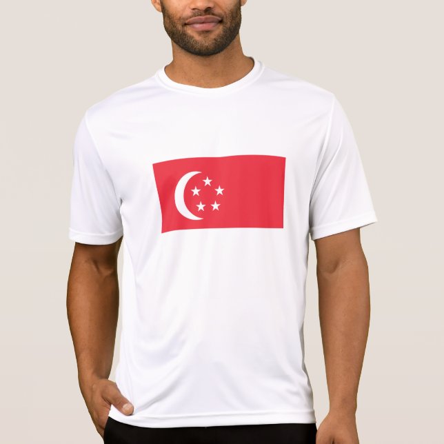 Singapore flagga t shirt (Framsida)