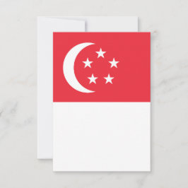 Singapore flagga tack kort