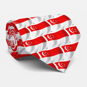 Singapore Flagga Tie Slips