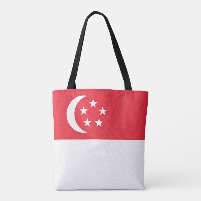 Singapore flagga tygkasse (Baksida)