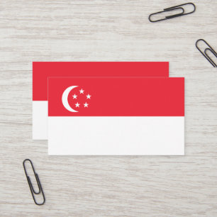 Singapore flagga visitkort