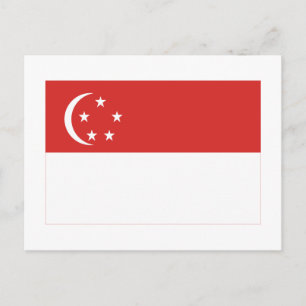Singapore Flagga Vykort