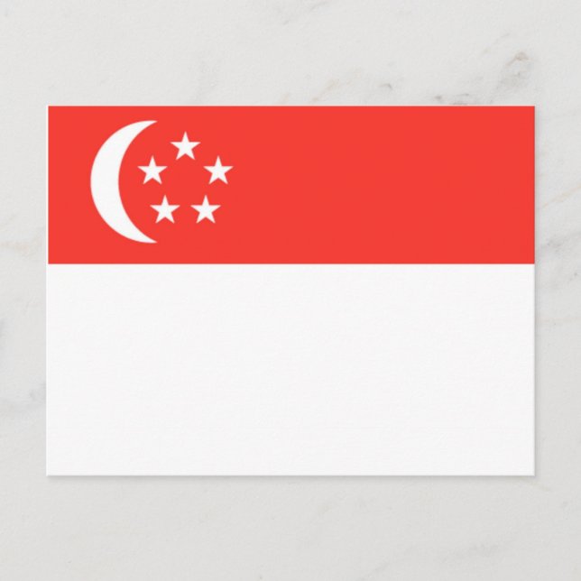Singapore Flagga Vykort (Framsida)
