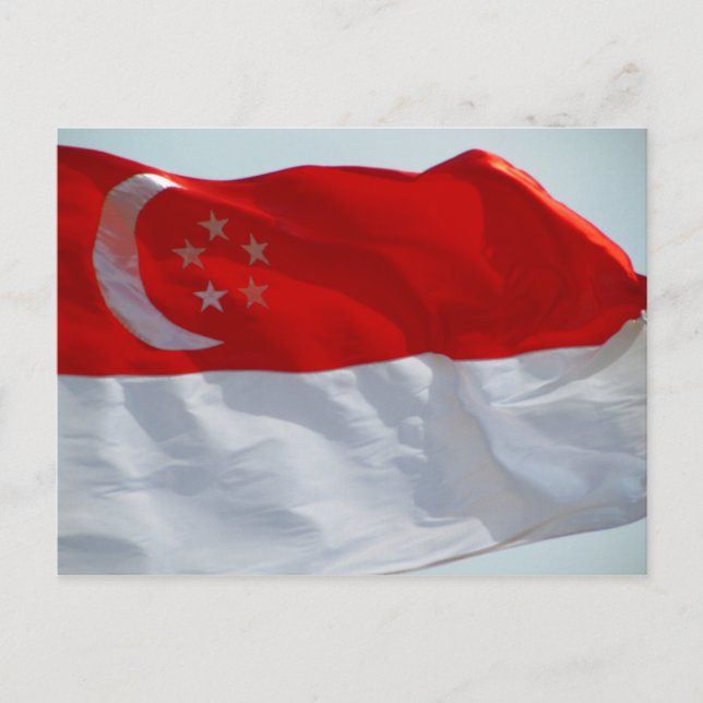 singapore flagga vykort (Framsida)