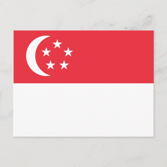 Singapore flagga vykort (Framsida)