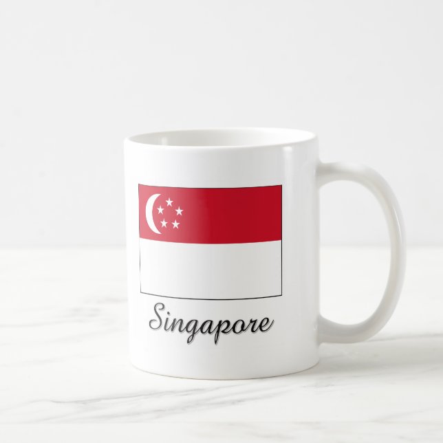 Singapore flaggadesign kaffemugg (Höger)