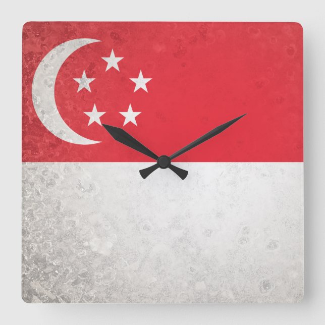 Singapore Fyrkantig Klocka (Framsida)