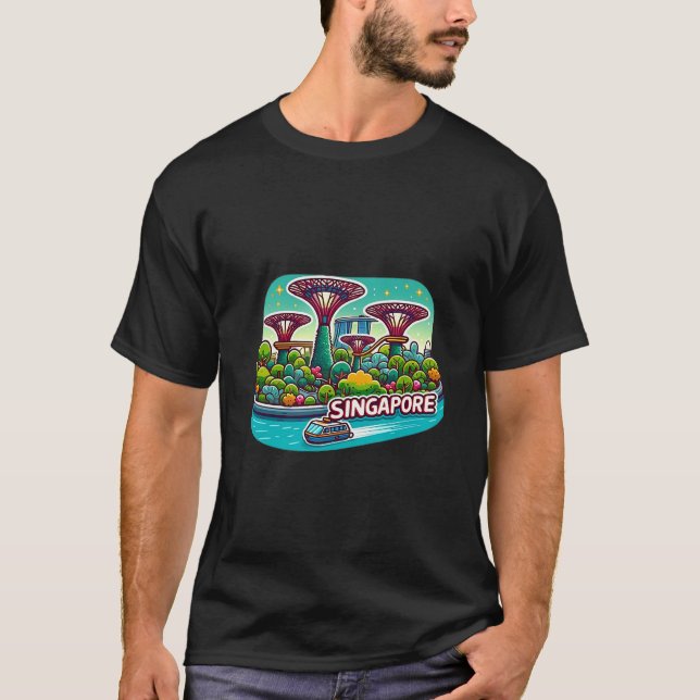 Singapore Garden vintage T Shirt (Framsida)