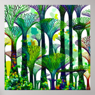 Singapore Gardens by Bay - Canvas Art Print Poster