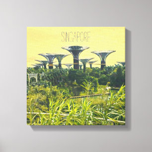 Singapore Gardens efter Bay Canvastryck