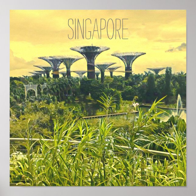 Singapore Gardens efter Bay Poster (Framsidan)