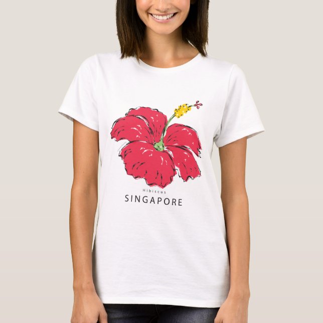 SINGAPORE HIBISCUS-SAMLING T-SHIRT (Framsida)