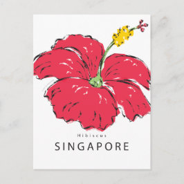 SINGAPORE HIBISCUS-SAMLING VYKORT