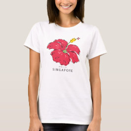 SINGAPORE HIBISCUS T-Shirt (Ljusstrukturer)