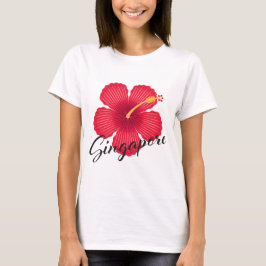 SINGAPORE HIBISCUS T-Shirt (Ljusstrukturer) v.2