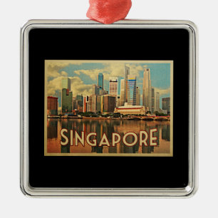 Singapore horisont julgransprydnad metall