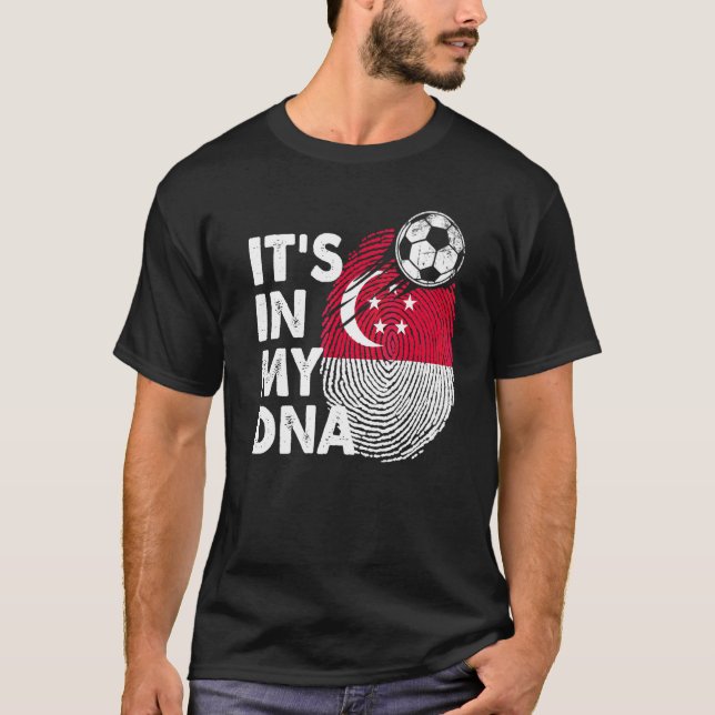 Singapore i mitt dinna Singapores Flagga Singapore T Shirt (Framsida)
