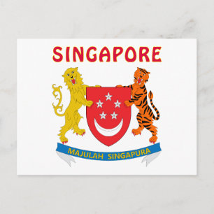 SINGAPORE Jackar av Arm Vykort